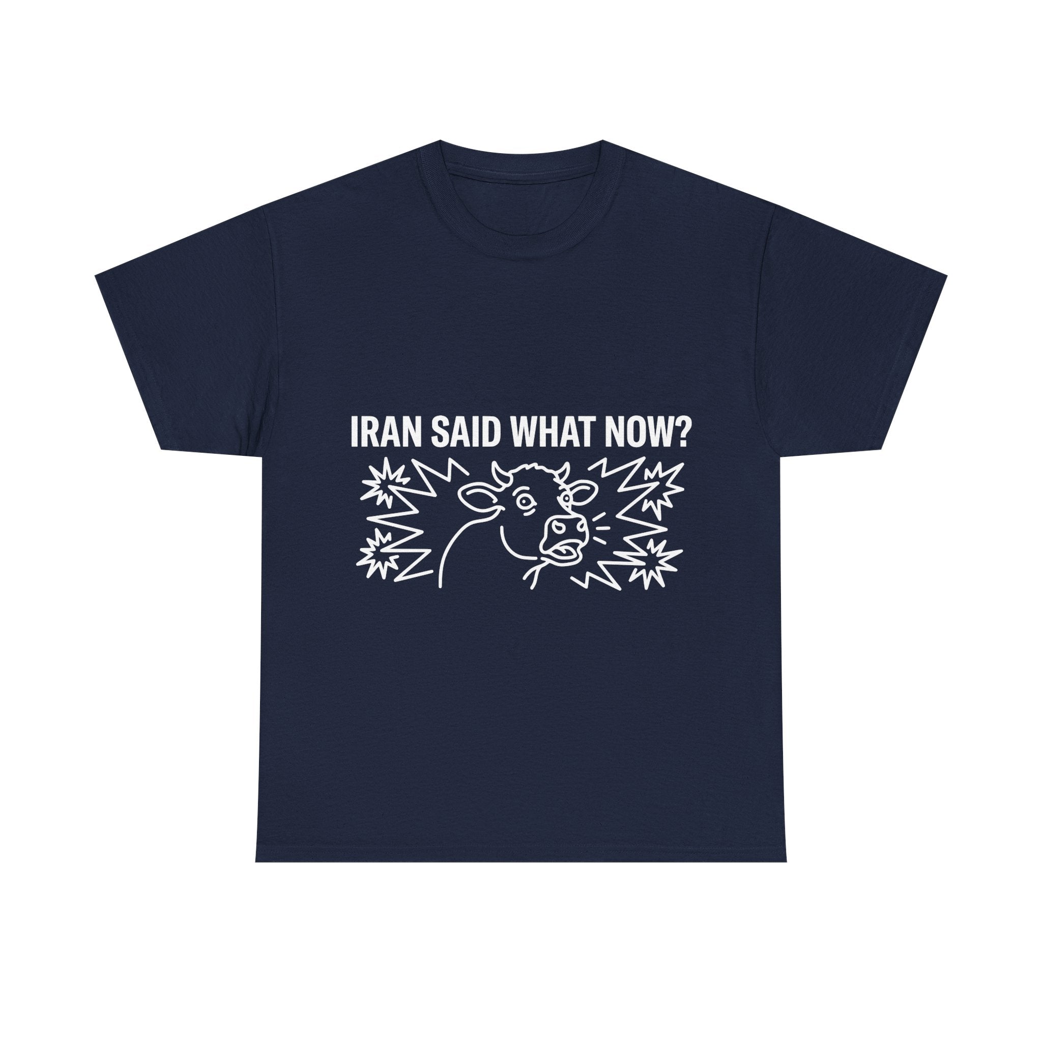 Iran Burning Cow Statues (Dark Tees)