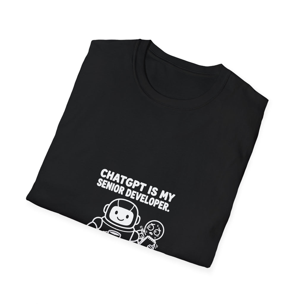 ChatGPT Is My Senior Developer Funny AI T-Shirt