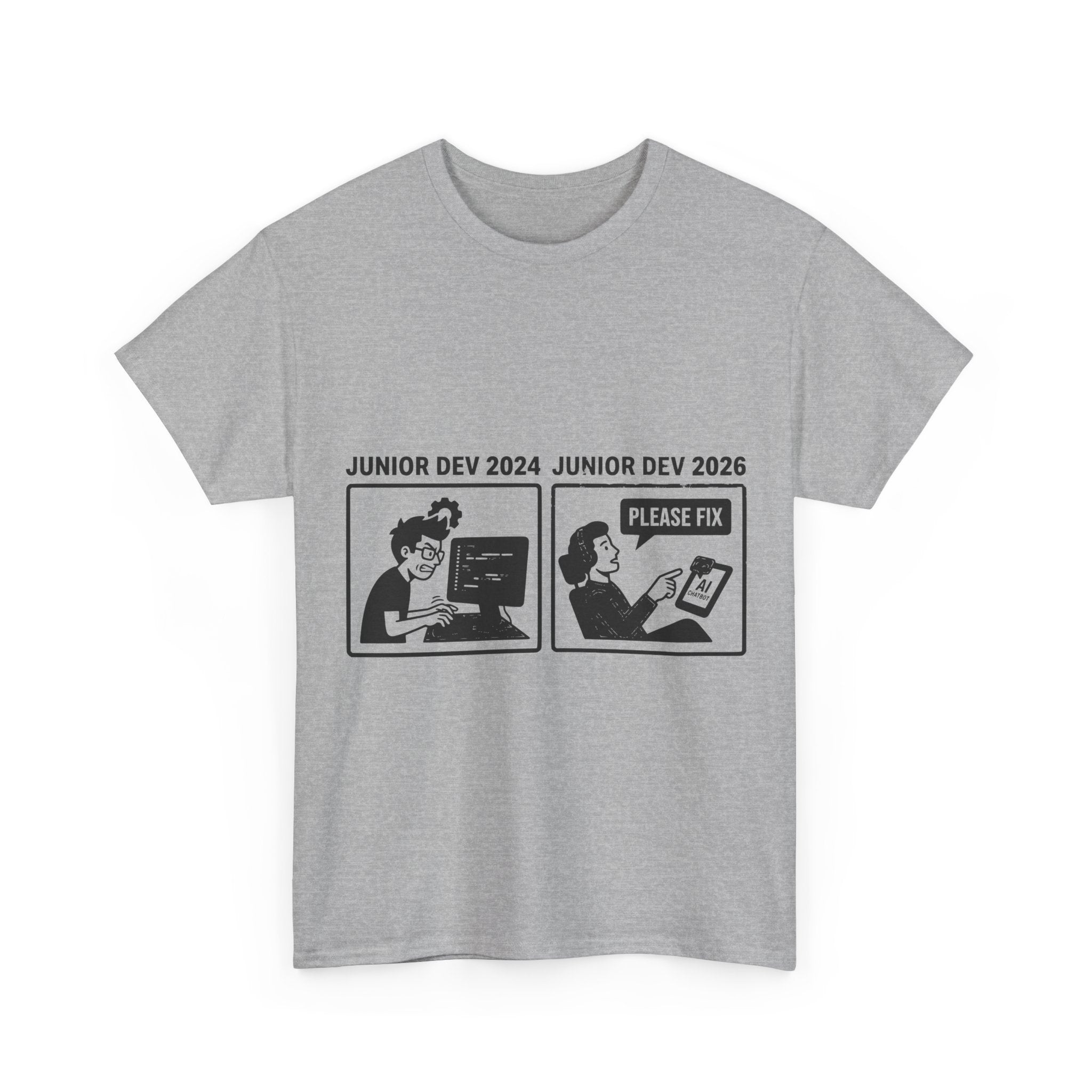 Junior Dev 2026 vs 2024 | Meme T-Shirt