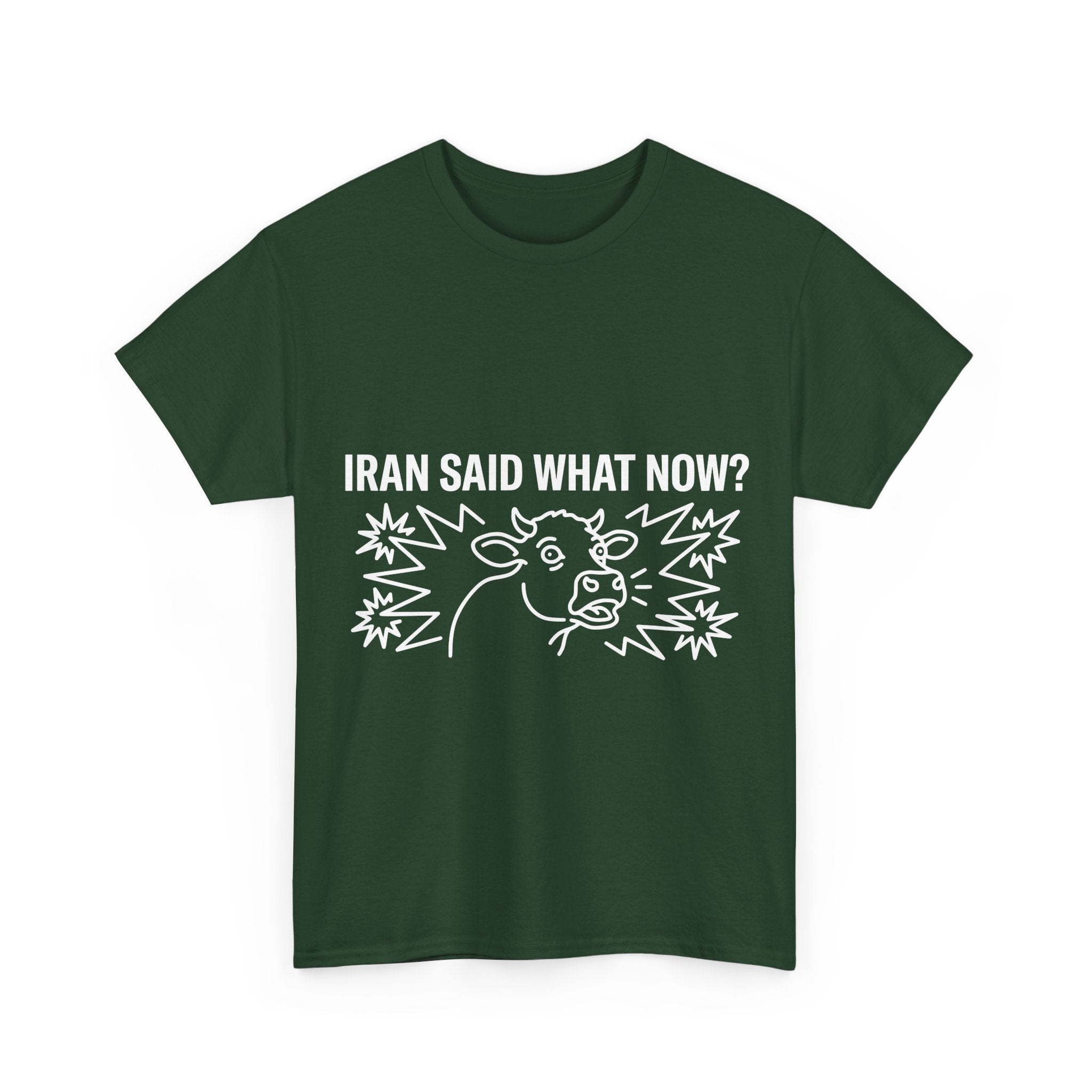 Iran Burning Cow Statues (Dark Tees)