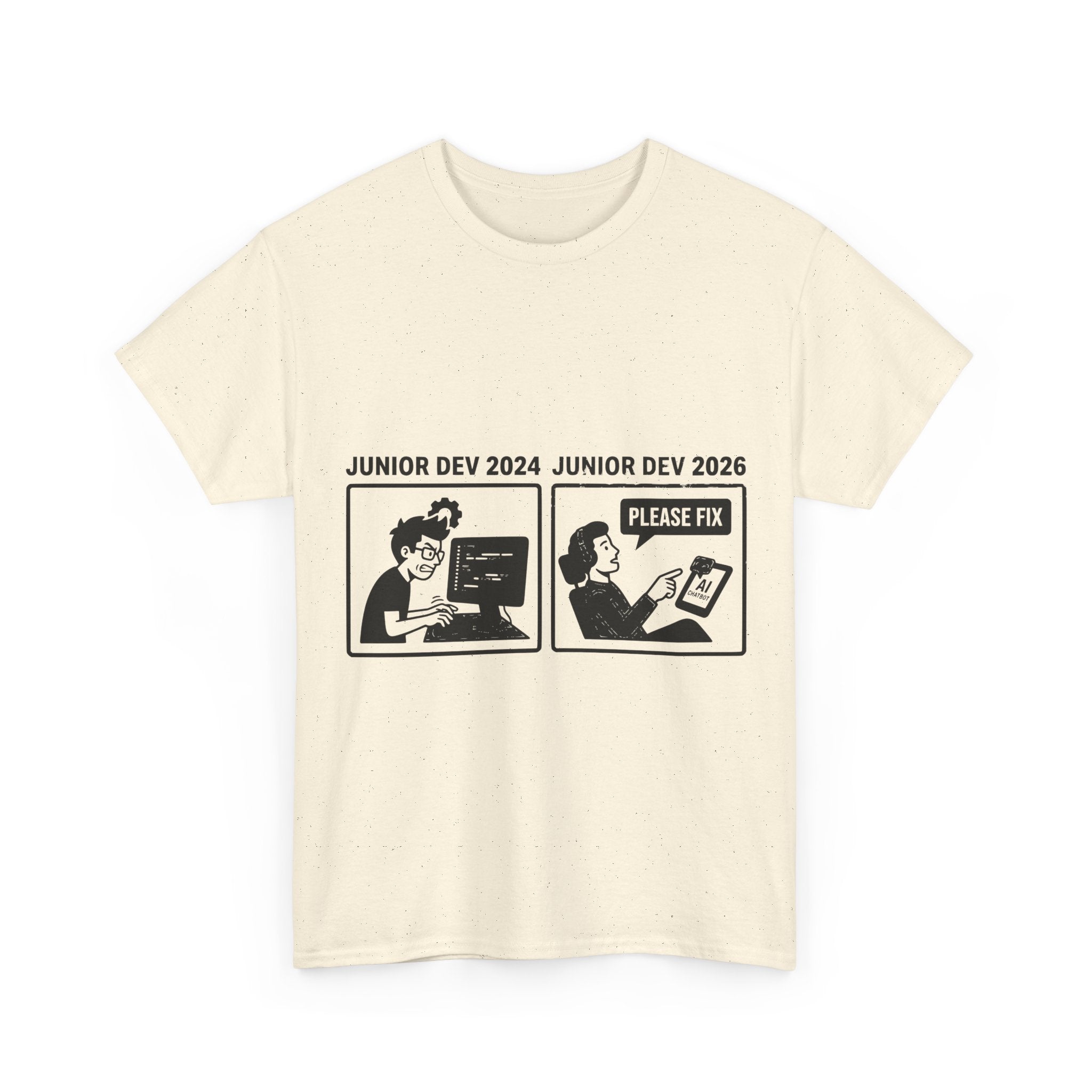 Junior Dev 2026 vs 2024 (Light Tee)