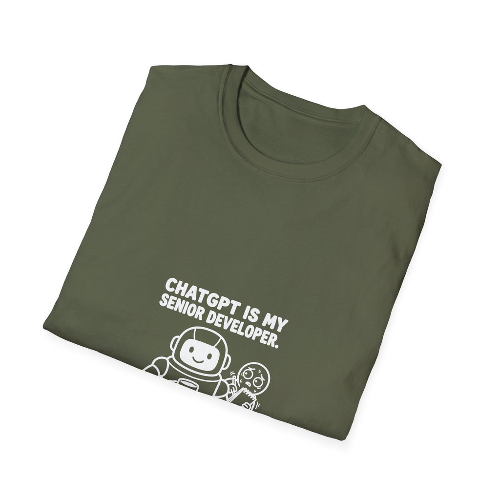 ChatGPT Is My Senior Developer Funny AI T-Shirt