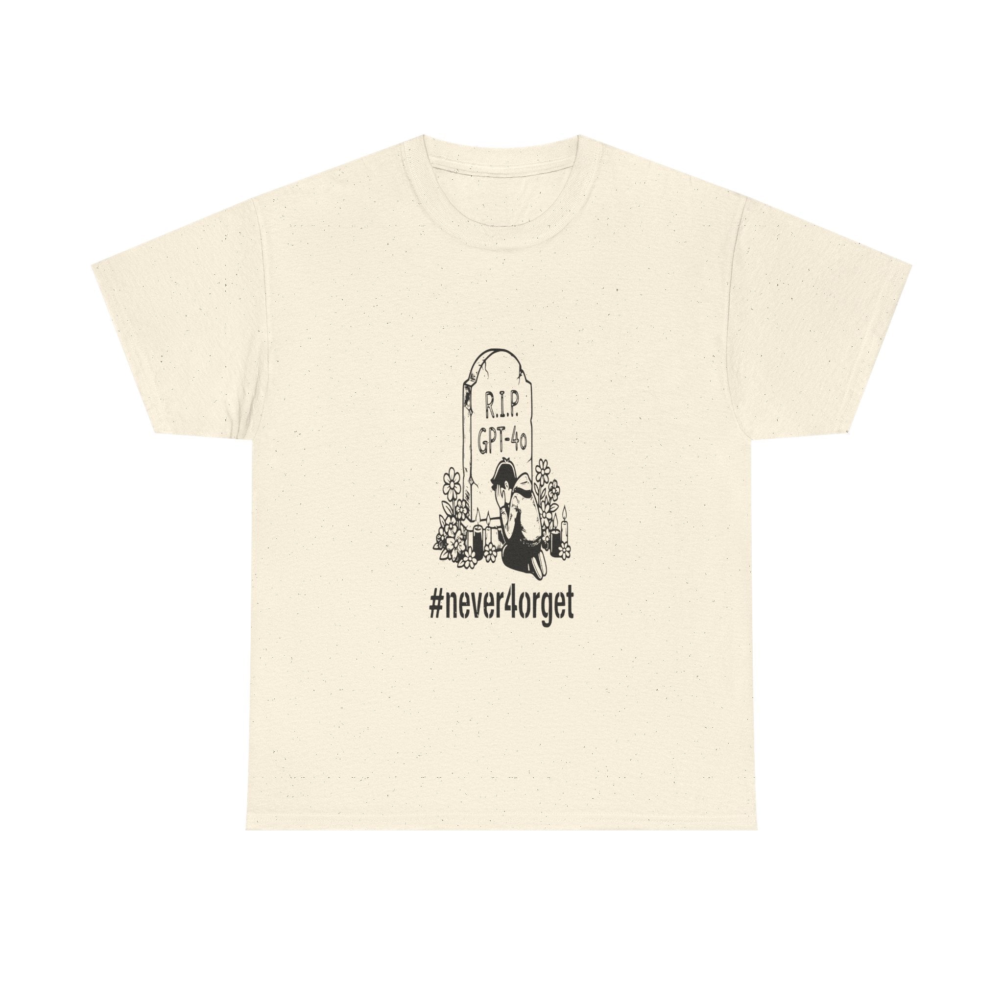 never4orget RIP GPT-4o - Light Tee