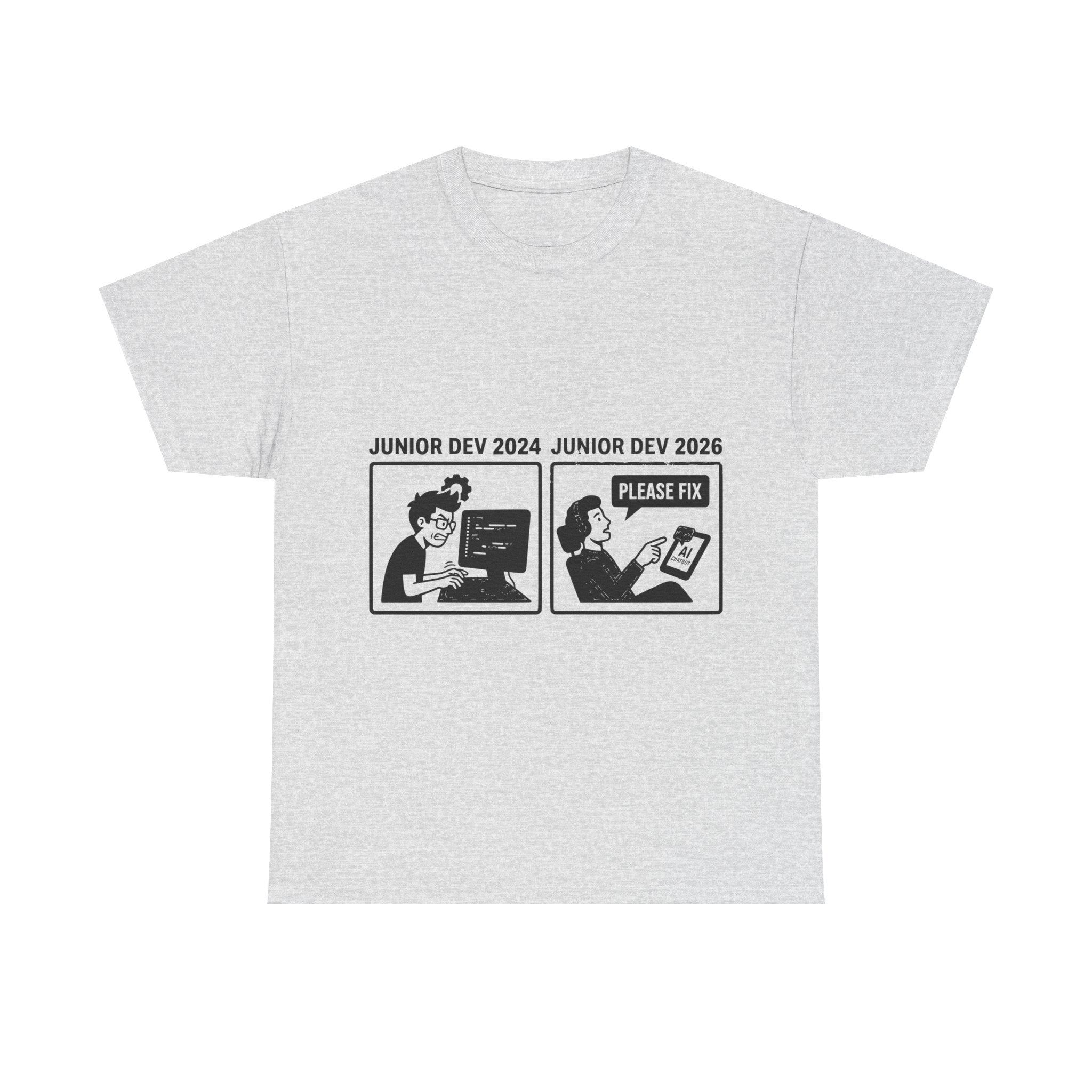 Junior Dev 2026 vs 2024 | Meme T-Shirt