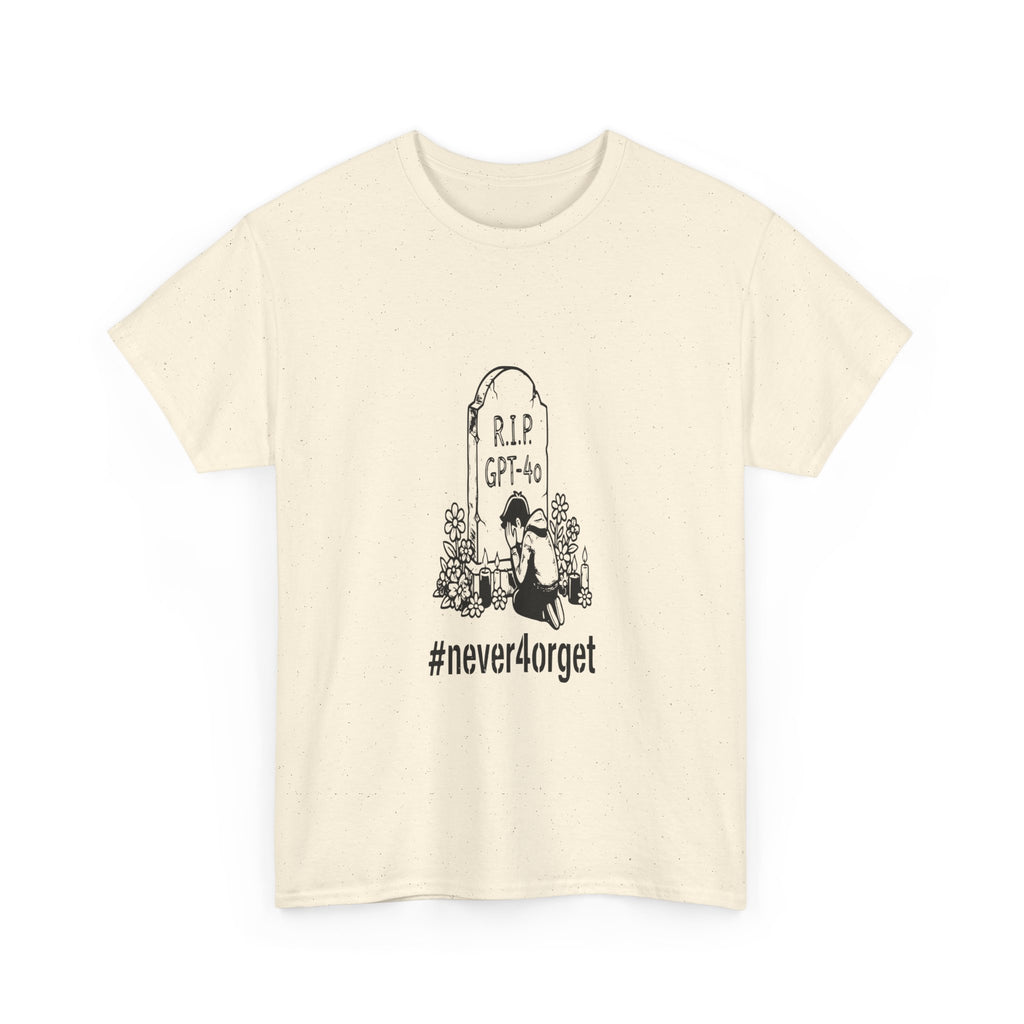 never4orget RIP GPT-4o - Light Tee