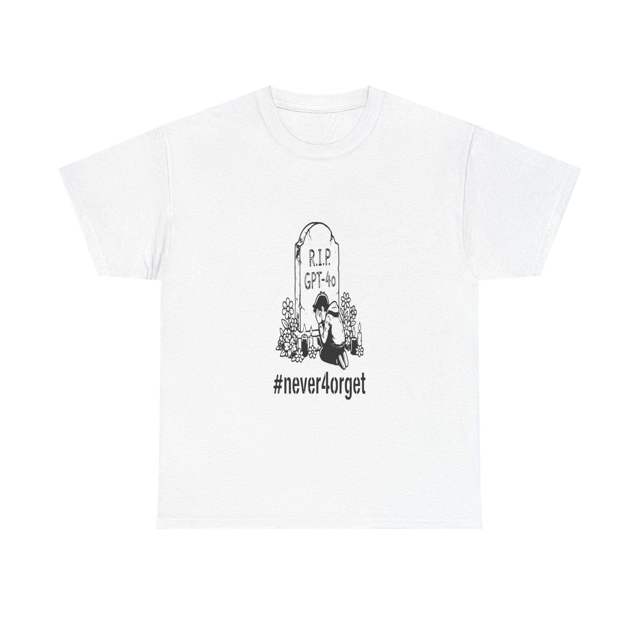 never4orget RIP GPT-4o - Light Tee