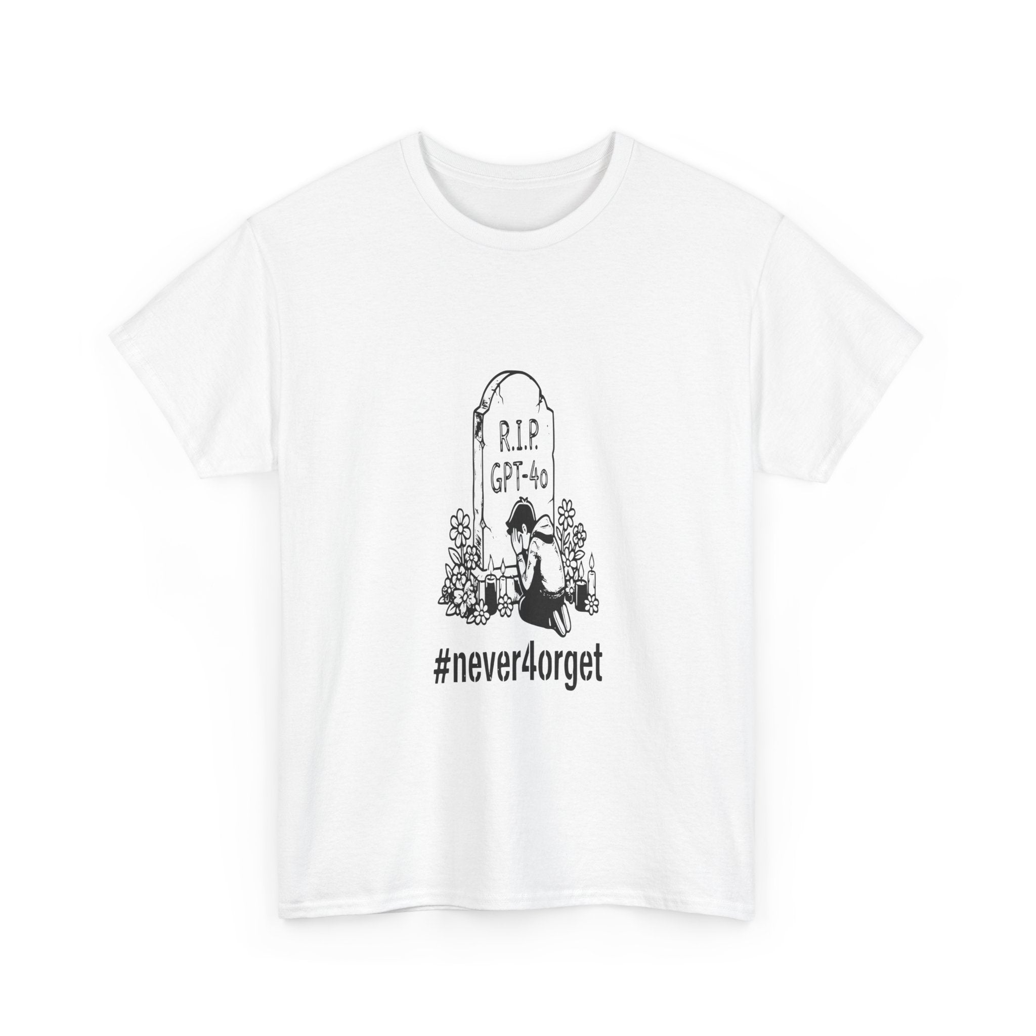 never4orget RIP GPT-4o - Light Tee