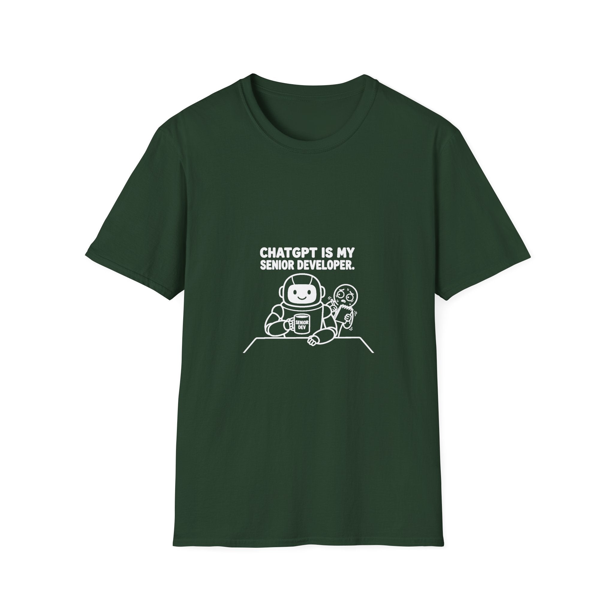 ChatGPT Is My Senior Developer Funny AI T-Shirt