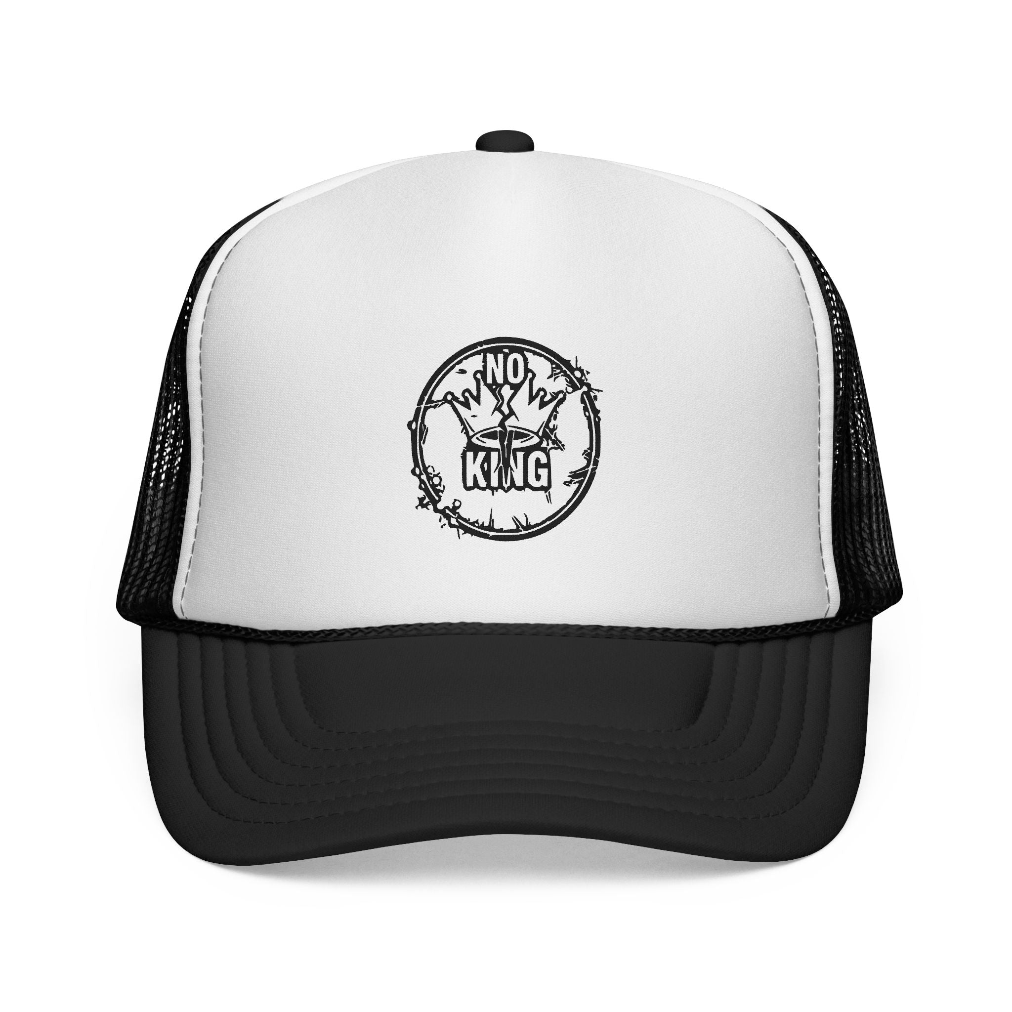 Trucker Cap with 'No King' Design - Casual Headwear for Rebels, Perfect for Festivals, Picnics, & Outdoor Adventures, Unique Gift for [...]