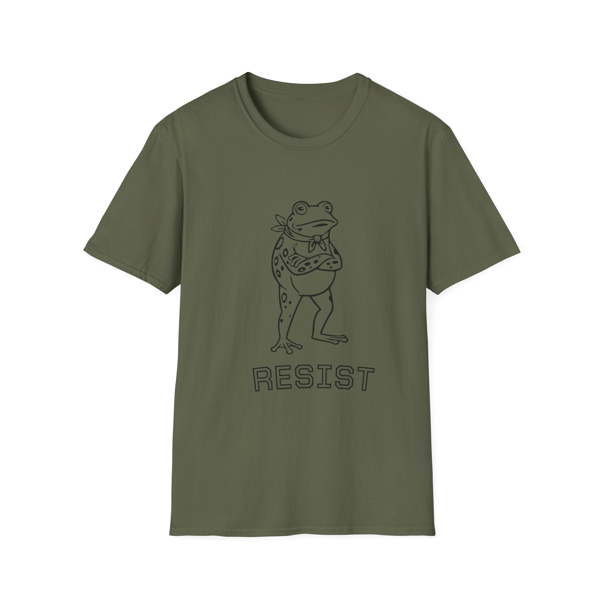 Frog Resistance T-Shirt, Funny Graphic Tee, Unisex Casual Wear, Eco-Friendly Gift, Protest Apparel, Birthday Gift Idea