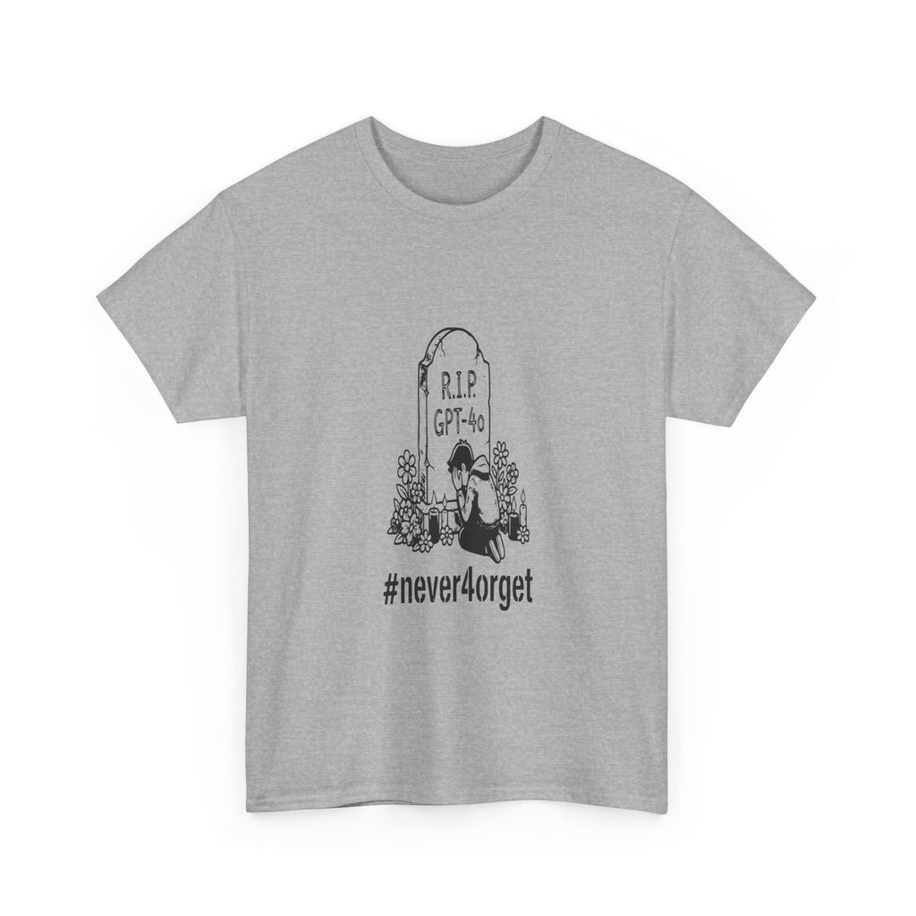 never4orget RIP GPT-4o - Light Tee