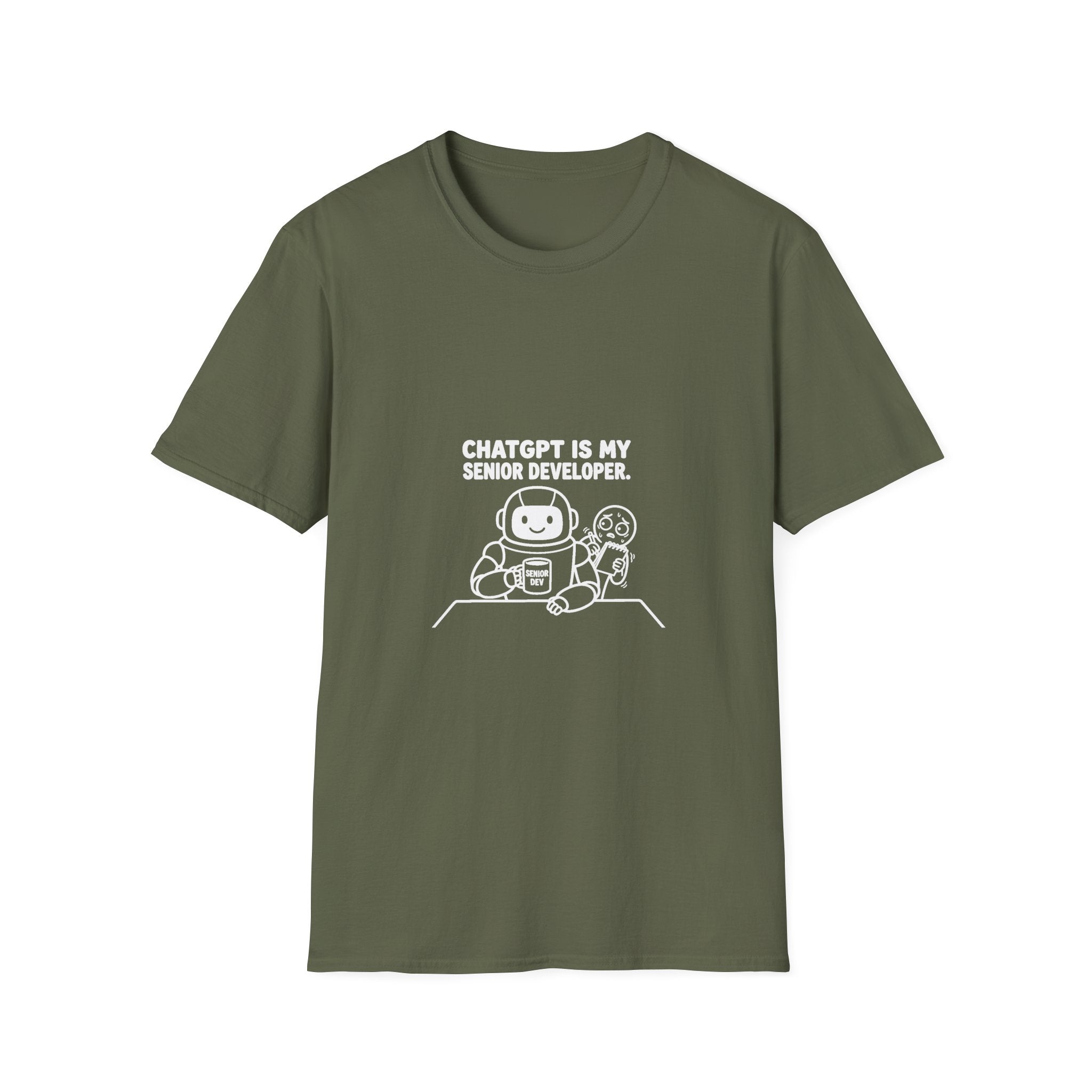 ChatGPT Is My Senior Developer Funny AI T-Shirt