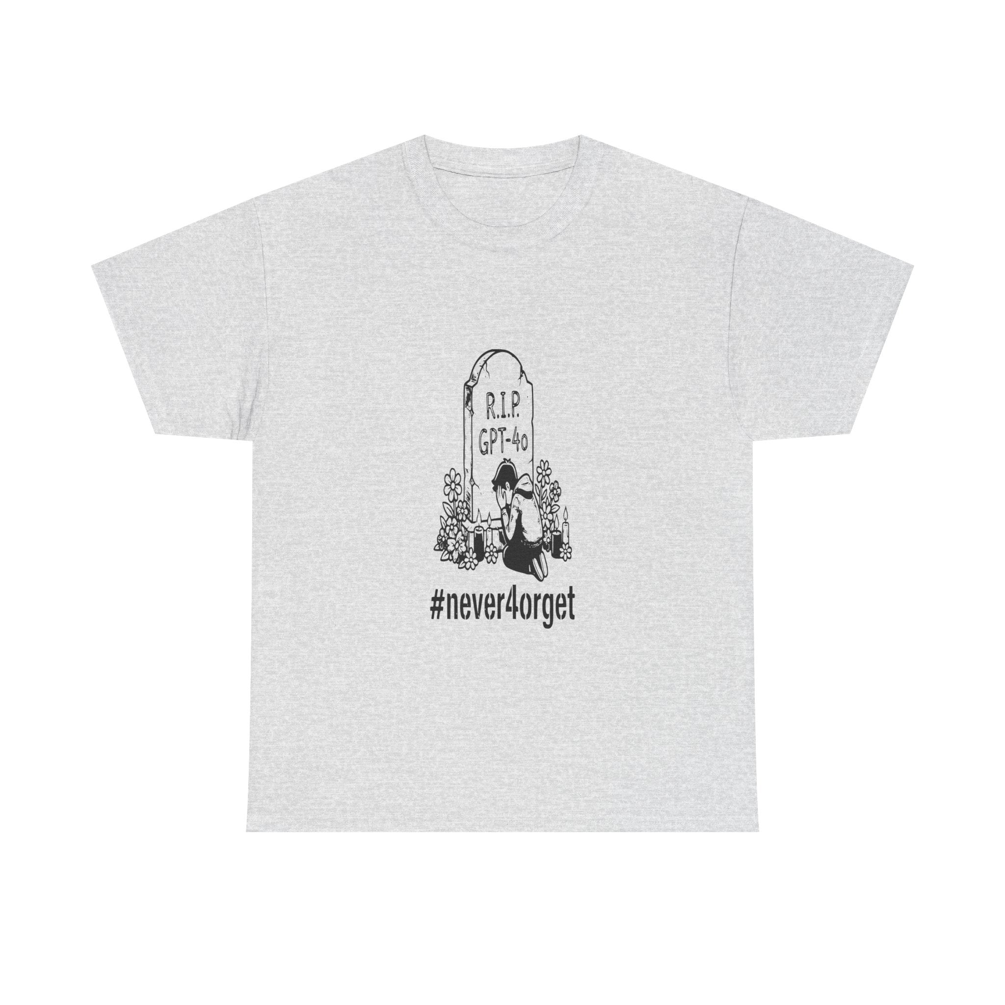 never4orget RIP GPT-4o - Light Tee